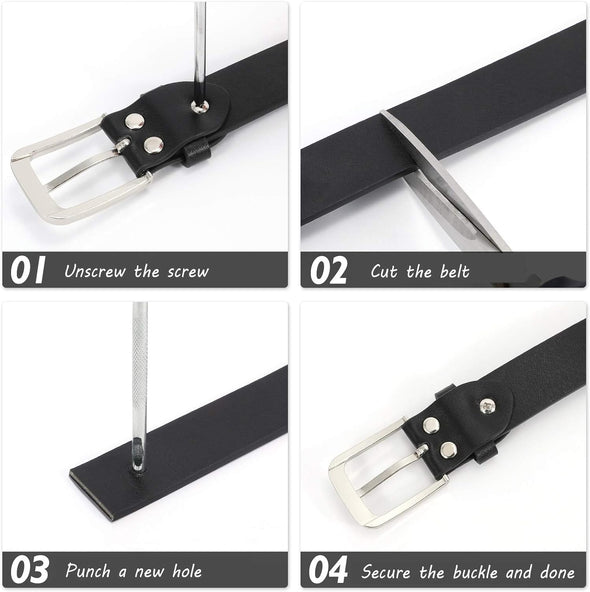 Women Casual Leather Belt for Jeans Pants, Fashion Ladies Girls Waist Dress Belt