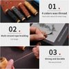 Leather Sewing Kit, Leather Stitching Kit, Leather Working Kit with Leather Needles, Sewing Awl, Waxed Thread, Leather Upholstery Repair Kit, Sewing Tools for Hand Stitching DIY Leather Craft