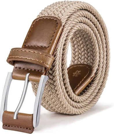 Stretch Belt Men,Mens Gift Woven Braided Web Belt 1 3/8 for Golf Casual Pants Shirts Jeans