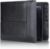 Mens Wallet Rfid Blocking Leather Wallet for Men Bifold Wallets with 1 ID Window 16 Card Slot