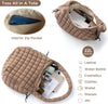 Puffer Tote Bag for Women Large Quilted Tote Bag Quilted Carryall Bag Soft Puffy Crossbody Bag Hobo Handbags Puff Purse