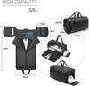 Garment Duffle Bags for Travel, Convertible Carry on Garment Bag with Shoe Compartment,3 in 1 Waterproof Travel Suit Bag with Shoulder Strap for Men Women