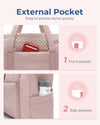 Large Tote Bag for Women, Travel Shoulder Bag Top Handle Handbag with Yoga Mat Buckle for Gym, Work, Travel