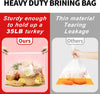 Turkey Brining Bags Set of 2 - Extra Large Holds up to 40Lb，Thicker Brine Bags with Double Zip Lock & 2 Cotton Strings to Avoid Leaks for Thanksgiving Turkey, Chicken, Beef, Pork（26"×22"）