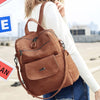 PU Leather Backpack Purse for Women Fashion Multipurpose Design Handbag Ladies Shoulder Bags Travel Backpack Brown