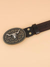 Women'S Vintage Western Leather Buckle Belt