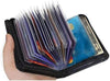 36 Slots Credit Card Holder Wallet Zip Leather Card Case RFID Blocking