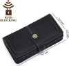 Women'S Wallet Genuine Leather RFID Blocking Large Capacity Trifold Ladies Wallet