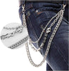 Pants Chain for Men Women,Biker Skull Chain Wallet,Long Cool EMO Punk Trousers Pocket Belt Key Chains for Hip Hop Rock Jean Gothic