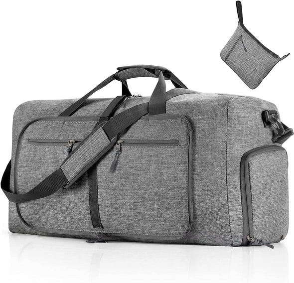 Travel Duffle Bag for Men, 65L 85L 115L Foldable Travel Duffel Bag with Shoes Compartment Overnight Bag for Men Women