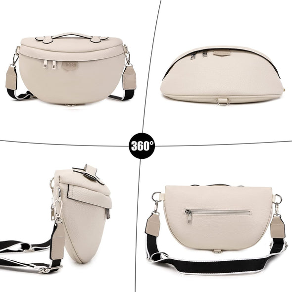 Crossbody Bags for Women - Fashion Sling Purse Shoulder Bag Fanny Pack Leather Causal Chest Bum Bag Cross Body Purse