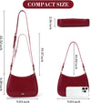 Shoulder Bags for Women Red Purse Burgundy Purse Retro Fall Purse Crossbody Bag Maroon Purse Leather Hobo Handbag