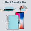 Small Wallet Women RFID Blocking Leather Credit Card Wallet with ID Window and Zippered Coin Pocket Tassel Cute Wallet