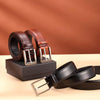 Men'S Casual Leather Jeans Belts Classic Work Business Dress Belt with Prong Buckle for Men