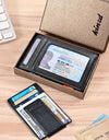 Money Clip, Front Pocket Wallet, Leather RFID Blocking Strong Magnet Thin Wallet