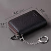 Credit Card Wallet, Zipper Card Cases Holder for Men Women, RFID Blocking, Keychain Wallet, Compact Size