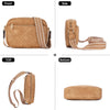 Quilted Crossbody Bags for Women Vegan Leather Purses Small Shoulder Handbags with Wide Strap