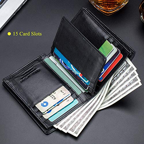 Contact's Genuine Leather Mini Designer Casual Wallets for Men