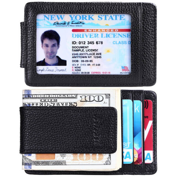 Slim ID Window Money Clip Wallet