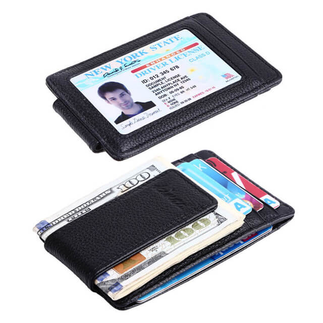IDENTITY WALLET slim metal cardholder comes with a money clip or